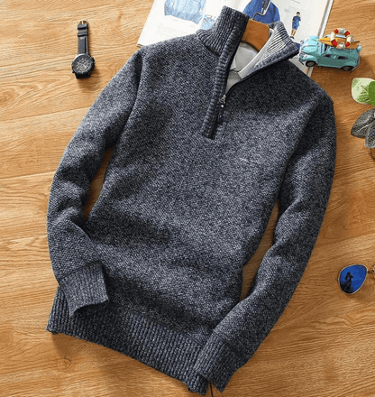 Herr Half-Zip Turtleneck-tröja