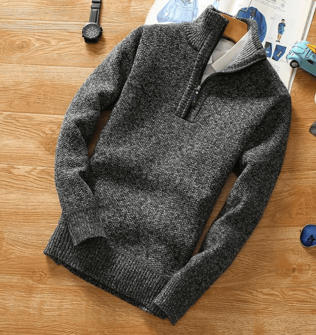 Herr Half-Zip Turtleneck-tröja