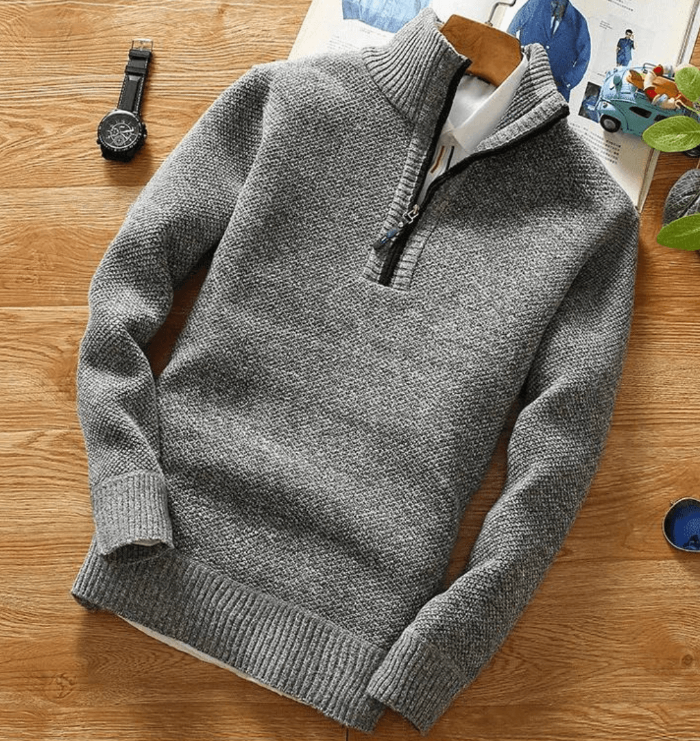 Herr Half-Zip Turtleneck-tröja