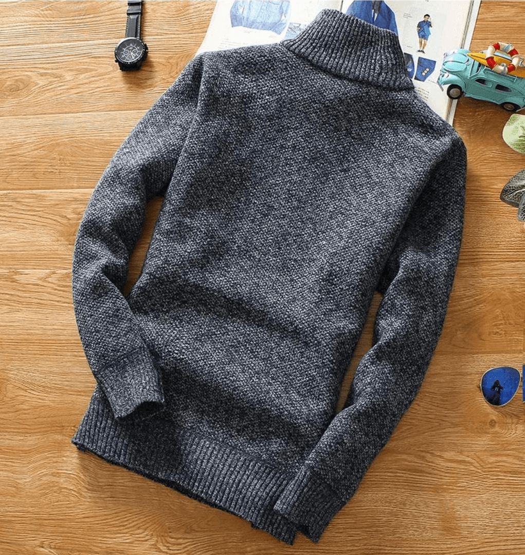 Herr Half-Zip Turtleneck-tröja