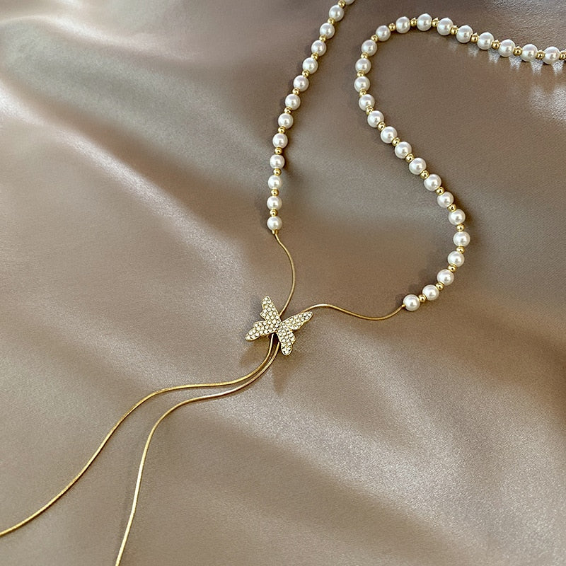 Tassel Pearl Necklace