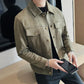 Suede Leather Trucker Jacket