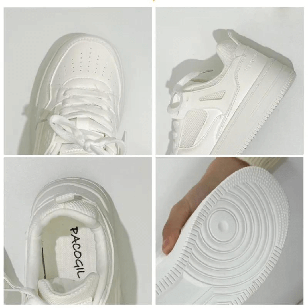 Kvinnors Chic White Platform Sneakers