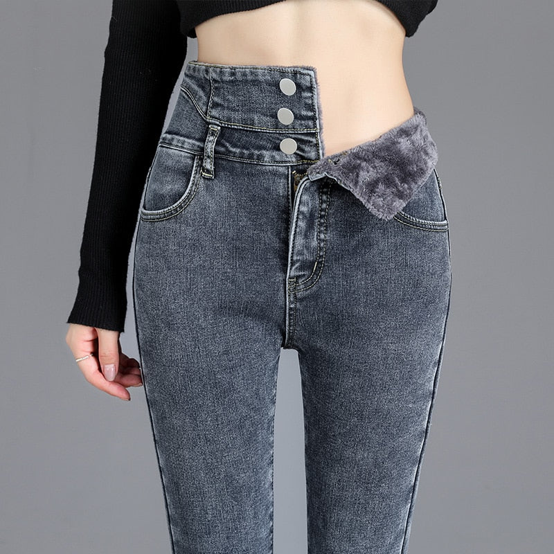 Fleece Jeggings - Jeggings med varmt fleecefoder