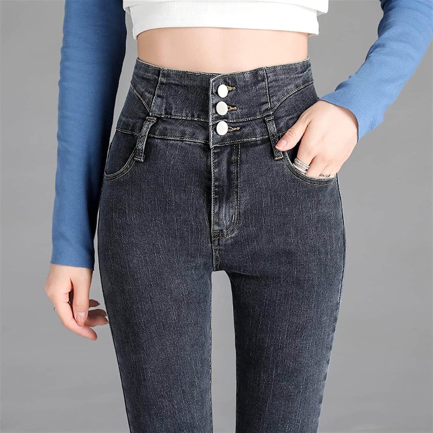 Fleece Jeggings - Jeggings med varmt fleecefoder